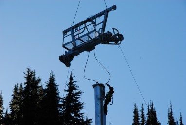 All 19 towers were delivered by a K-Max helicopter.