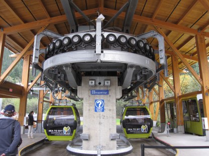The bottom terminal has a unique wooden roof over it.  No snow to worry about here.