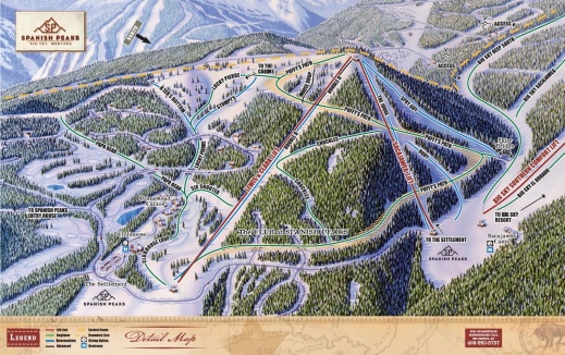 The original Spanish Peaks trail map from 2006.