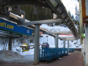 In addition to guests, the gondola transports workers, food, supplies and trash to and from Sunshine Village.