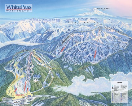The Couloir Express is on the upper right of the White Pass trail map.