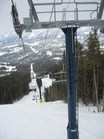 Six Shooter at Big Sky is a very long six pack with a turn about two thirds of the way up.