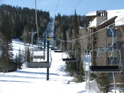 The most recent lift built with the angled sheave scheme is the Silver Strike Express at Deer Valley.