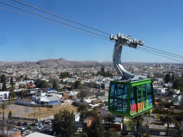 An aerial tram in Durango, Mexico, one of three BMF lifts in North America.
