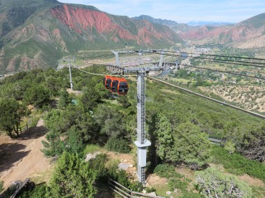 Three cabins near the summit of the Iron Mountain Tramway in Glenwood Springs, CO.