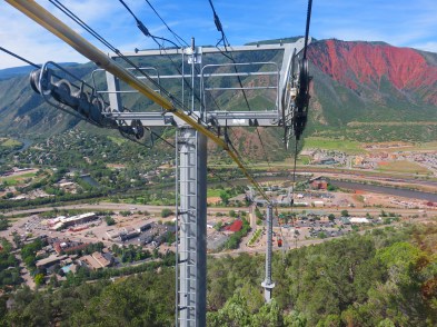 Water, sewer and natural gas lines are suspended from each of the gondola's 18 towers.