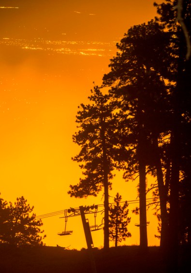 The Pine Fire near Wrightwood, CA narrowly missed Mountain High Resort earlier this week.