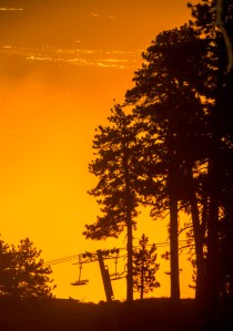 The Pine Fire near Wrightwood, CA narrowly missed Mountain High Resort earlier this week.
