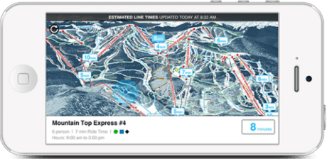 The EpicMix app will show lift wait times in minutes for major lifts at Vail's four Colorado resorts.