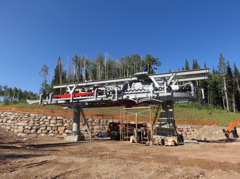 Drive terminal of Park City's new Quicksilver Gondola in The Colony.