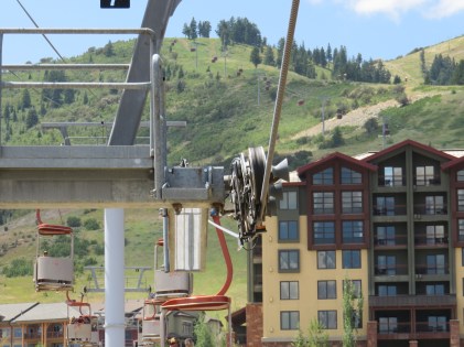 Canted sheaved on the Cabriolet at Park City, a 2000 Garaventa CTEC Stealth detachable.