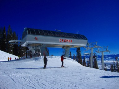 The Casper quad at Jackson Hole Mountain Resort replaced a triple chair in 2012.