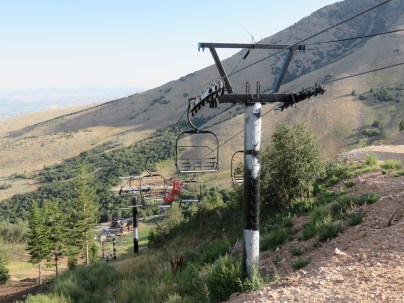 Looking down the Gateway chair which still needs some paint.