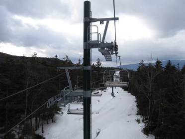 Looking towards South Peak after boarding the Tote Road quad.