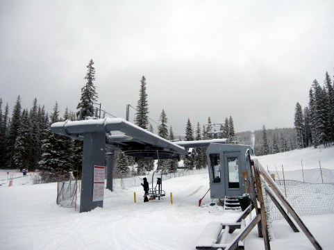The Jubilee lift is one of six lifts at Ski Discovery, MT that came from other ski areas including Park City, Sun Valley,  Keystone, Mt. Bachelor and Ski Apache.
