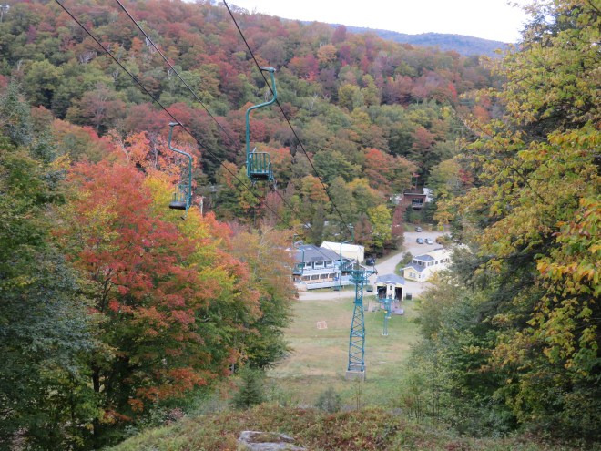 The Single Chair during fall foliage season.